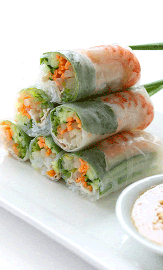 Mamsells Catering Bremen, Foto Vietnamesische Fruehlingsrollen mit Bio Gem�se und Garnele